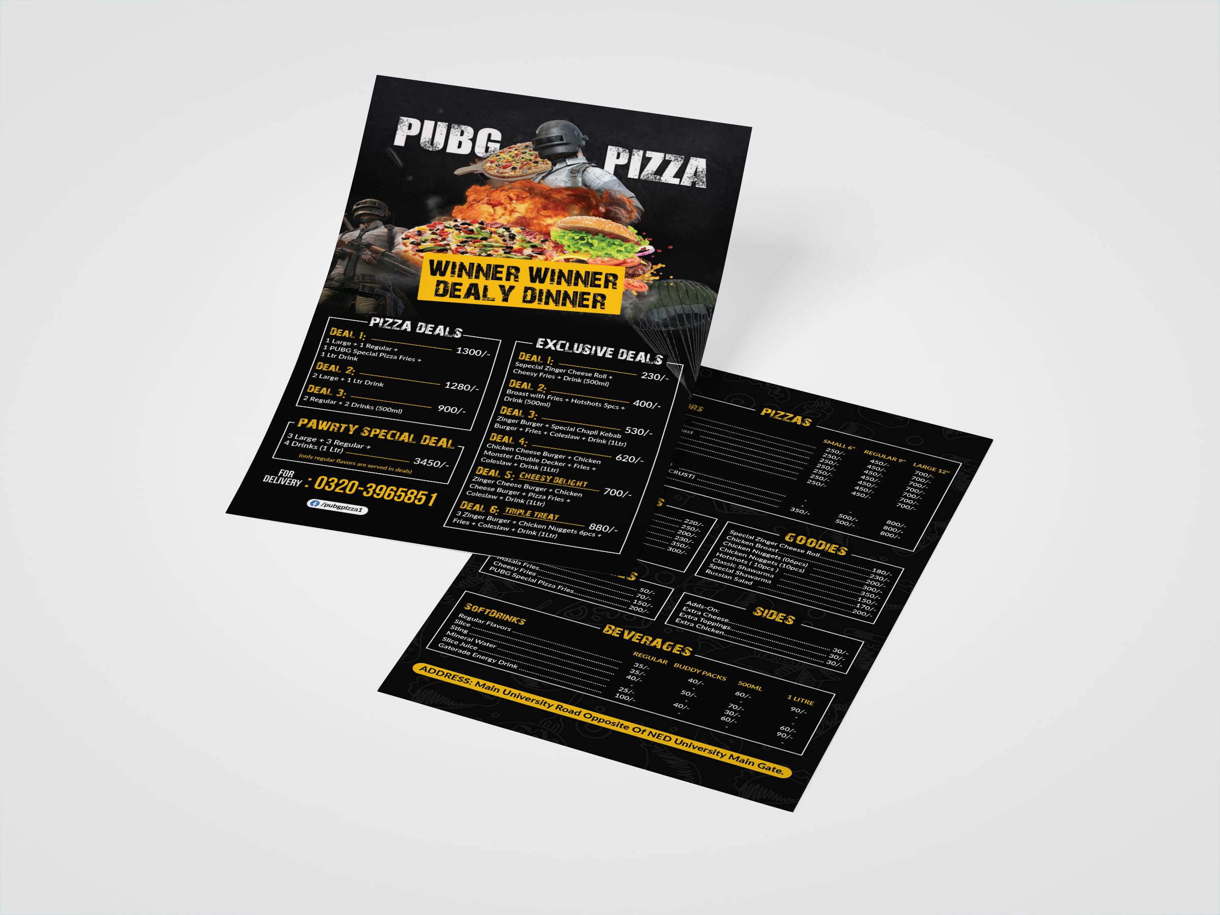 Modern double vertical flyer design sample in Islamabad