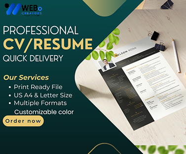 Elegant Resume Design Service, CV designs, CV writing in Islamabad For Gain Job