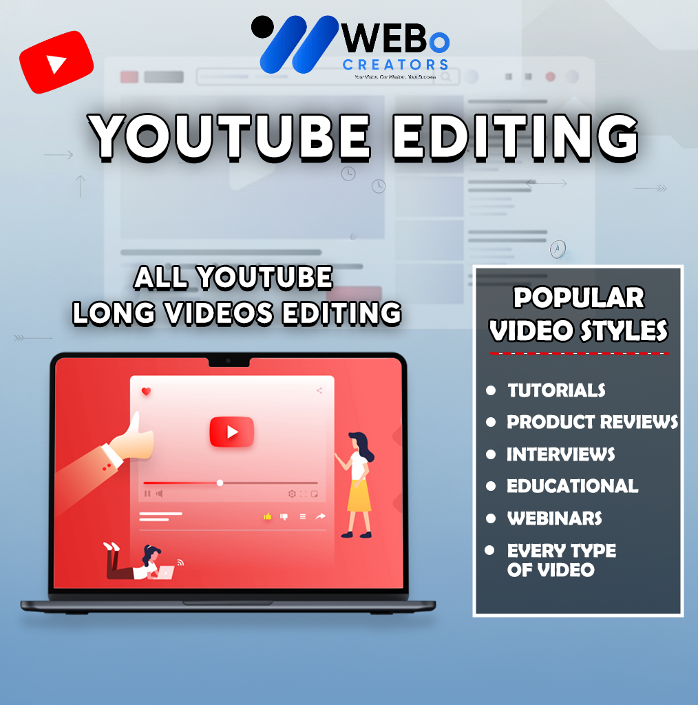 YouTube Video Editing Services at Affordable Cost - Hire Experienced YouTube Video Editors in Islamabad